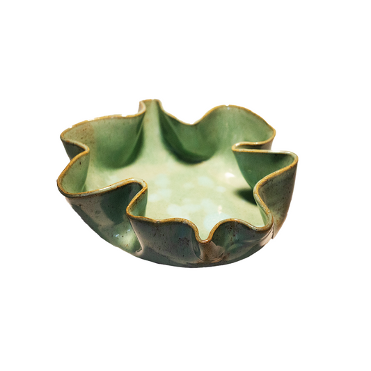 Green Collapsed Bowl